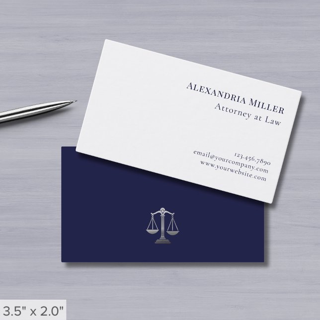Simple Elegant Lawyer Business Card (Creator Uploaded)
