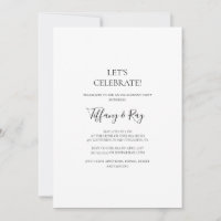 Simple Elegant Let's Celebrate Invitation