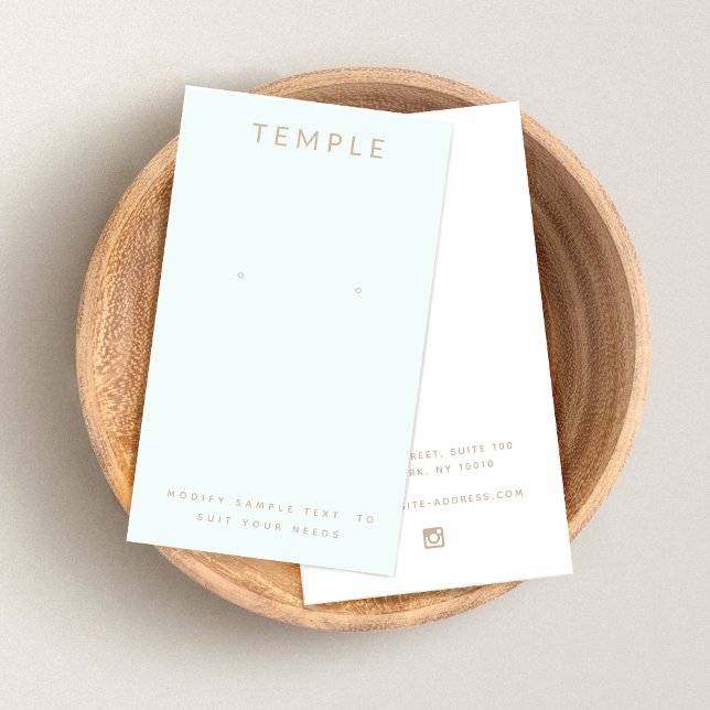 Simple Elegant Light Blue  Earring Display Card (Creator Uploaded)