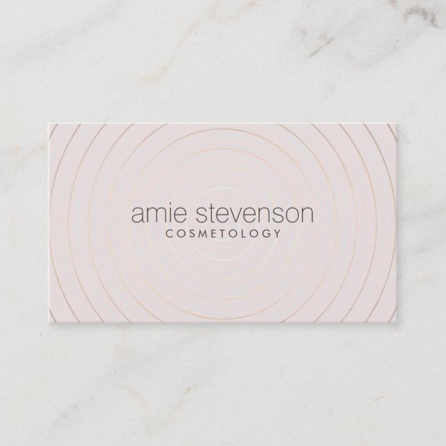 Simple Elegant Light Pink Beauty Consultant Business Card (Front)