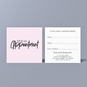 Simple Elegant Light rose Beauty Salon Appointment Card