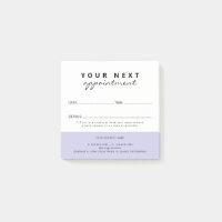 Simple Elegant Lilac White Salon Appointment