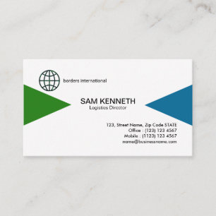 Simple Elegant Logistic Triangles Business Card