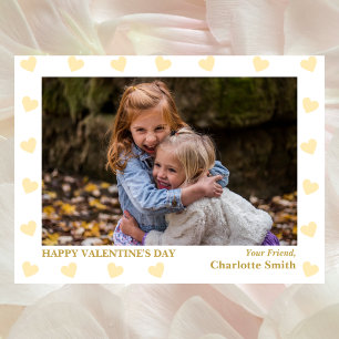 Simple Elegant Love photo classroom valentines  Holiday Card