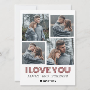 Simple Elegant Love valentine's day couple photo Holiday Card