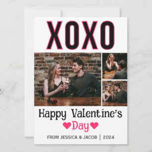 Simple Elegant Love valentine's day couple photo Holiday Card