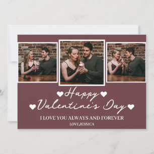 Simple Elegant Love valentine's day Couple photo Holiday Card