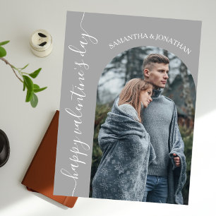 Simple Elegant Love valentine's day couple photo Holiday Card