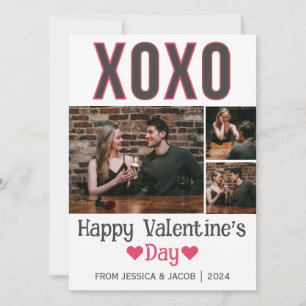 Simple Elegant Love valentine's day couple photo Holiday Card