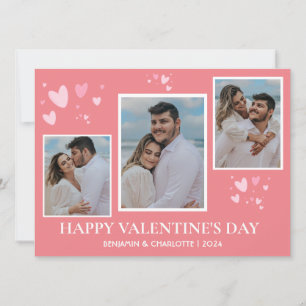 Simple Elegant Love valentine's day couple photo Holiday Card