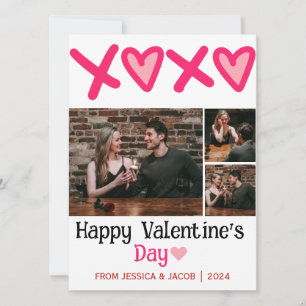 Simple Elegant Love valentine's day couple photo Holiday Card
