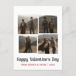 Simple Elegant Love valentine's day couple photo Holiday Postcard