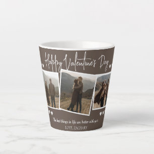 Simple Elegant Love valentine's day couple photo Latte Mug