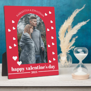Simple Elegant Love valentine's day couple photo Plaque
