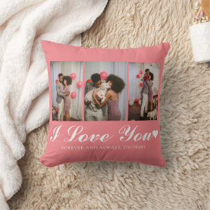 Simple Elegant Love valentines day couple photo Throw Pillow