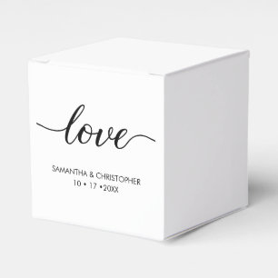 Simple & Elegant Love Wedding Personalized Favor Box