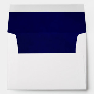 Simple Elegant Marbled Navy Blue w/ Return Address Envelope