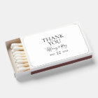 Simple Elégant Mariage Favor Matchboxes