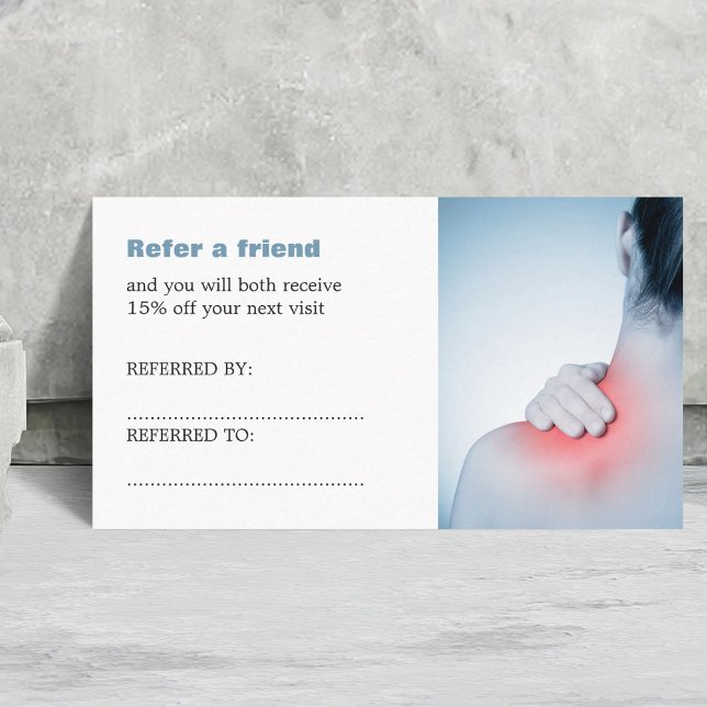 Simple Elegant Massage Therapist Referral Card (Creator Uploaded)