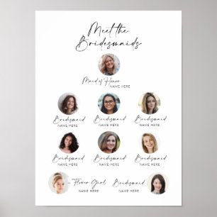 Simple Elegant Meet The Bridesmaids  Poster