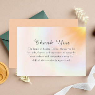 Simple Elegant Memorial Bereavement Heavenly Card