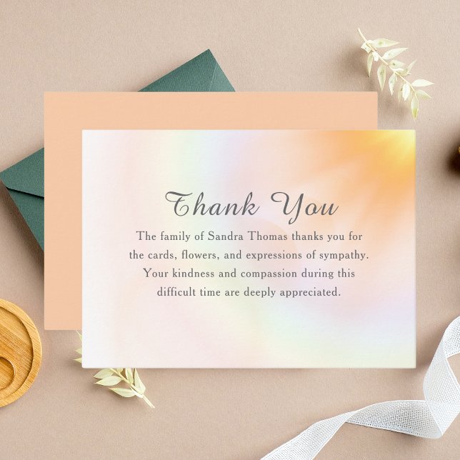 Simple Elegant Memorial Bereavement Heavenly Card (Creator Uploaded)