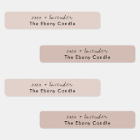 Simple Elegant Minimal Dusky Blush Candle Label