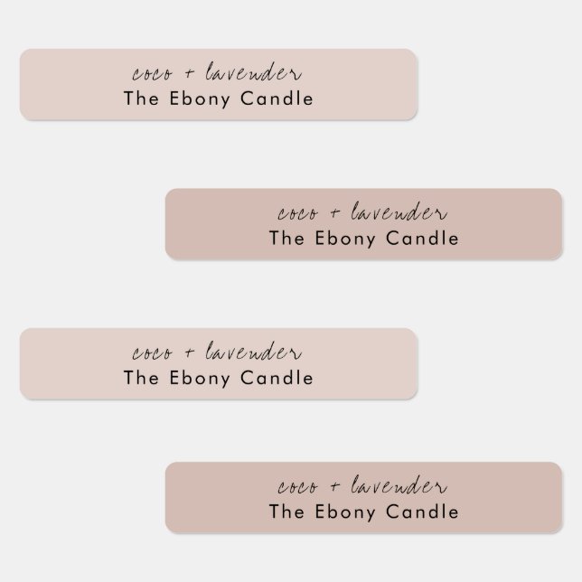 Simple Elegant Minimal Dusky Blush Candle Label (Group)