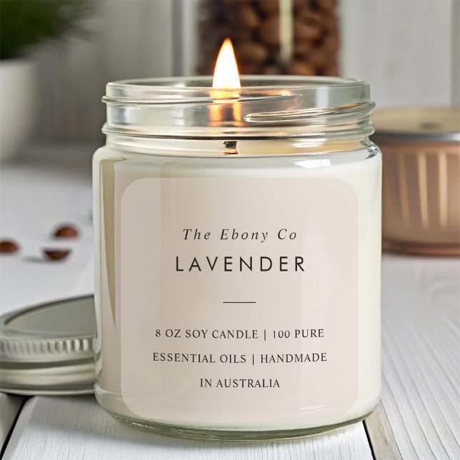 Simple Elegant Minimal Dusky Blush Candle Label (Creator Uploaded)