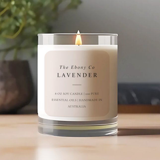 Simple Elegant Minimal Dusky Blush Candle Label (Creator Uploaded)