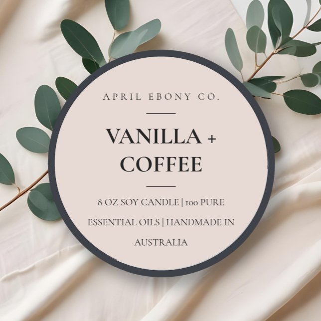 Simple Elegant Minimal Dusky Blush Candle Label (Creator Uploaded)