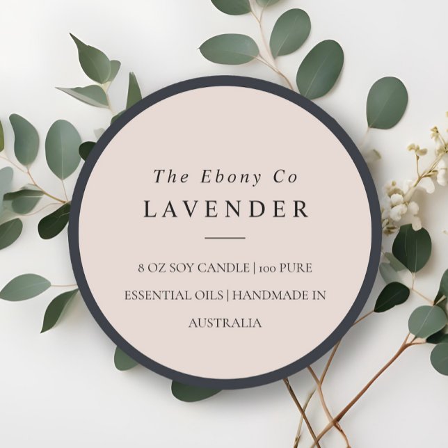 Simple Elegant Minimal Dusky Blush Candle Label (Creator Uploaded)
