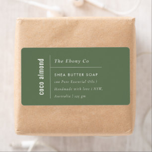 Simple Elegant Minimal Dusky Green Soap Label