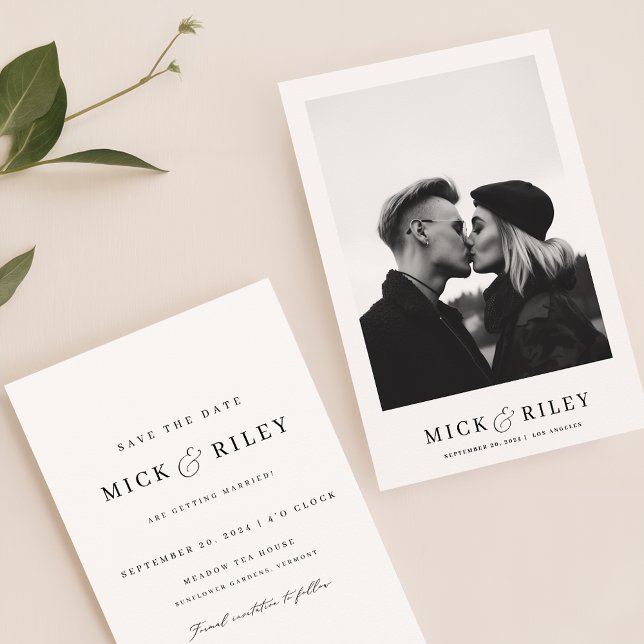 Simple Elegant Minimal Photo Wedding Save The Date (Creator Uploaded)