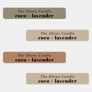 Simple Elegant Minimal Rustic Kraft Candle Label