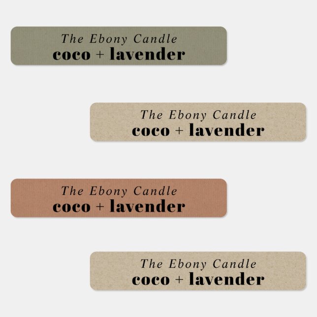 Simple Elegant Minimal Rustic Kraft Candle Label (Group)