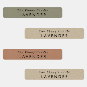 Simple Elegant Minimal Rustic Kraft Candle Label