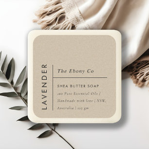 Simple Elegant Minimal Rustic Kraft Soap Label
