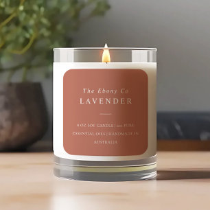 Simple Elegant Minimal Rustic Rust Candle Label