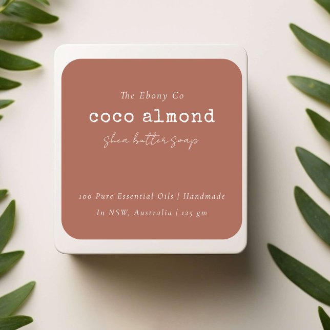 Simple Elegant Minimal Rustic Rust Soap Label (Creator Uploaded)