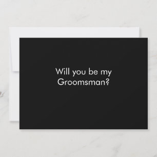 Simple elegant minimal will you be my Groomsman Invitation