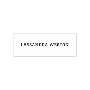 Simple Elegant Minimalist #1 Name Only Self-inking Stamp