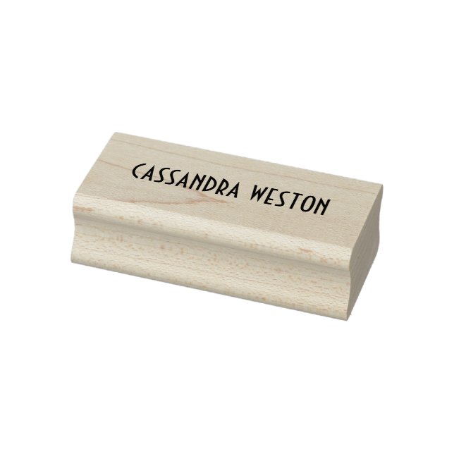 Simple Elegant Minimalist #3 Name Only Rubber Stamp (Stamp)
