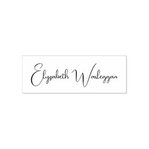 Simple Elegant Minimalist #42 Script Name Only Self-inking Stamp