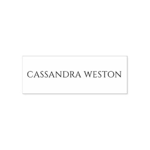 Simple Elegant Minimalist #4 Name Only Self-inking Stamp