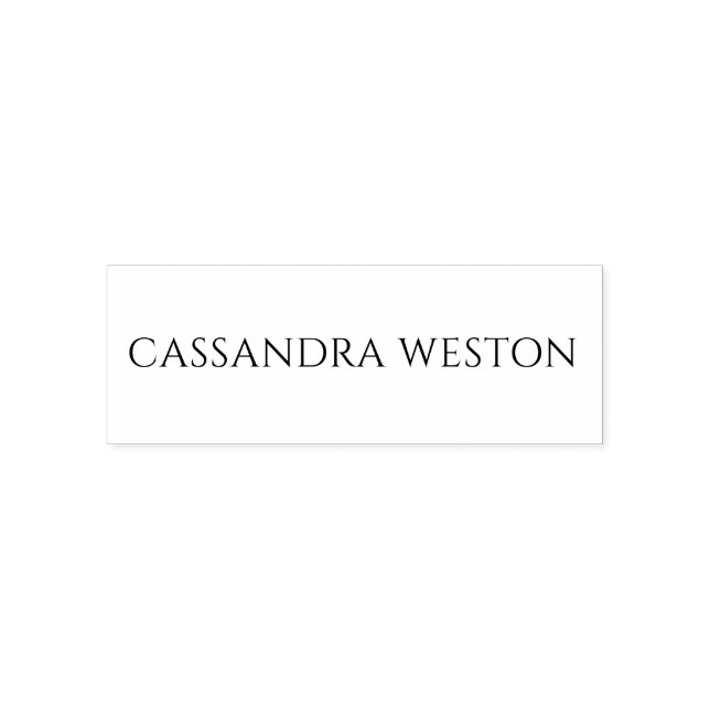 Simple Elegant Minimalist #4 Name Only Self-inking Stamp (Design)