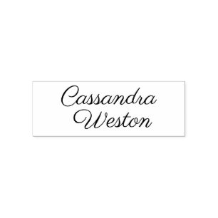 Simple Elegant Minimalist #5L Name Only Self-inking Stamp