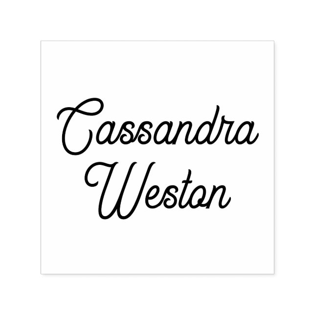 Simple Elegant Minimalist #7XL Script Name Only Self-inking Stamp (Design)