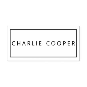 Simple Elegant Minimalist #96Str Name Only Frame Self-inking Stamp