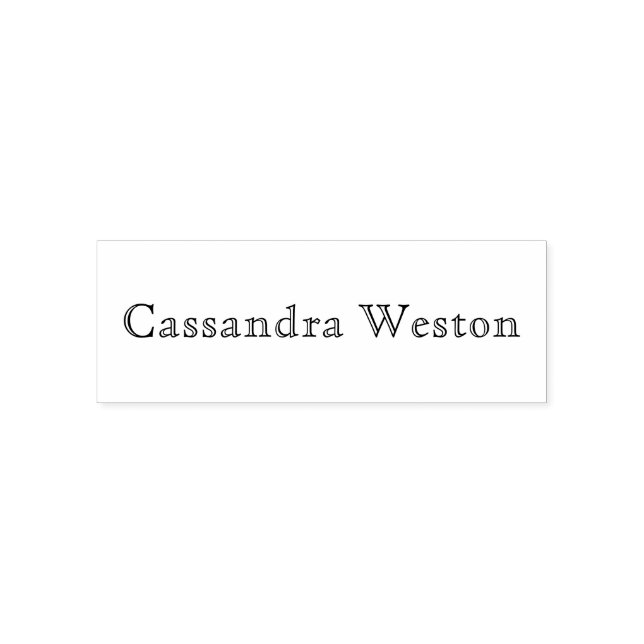 Simple Elegant Minimalist #9 Name Only Self-inking Stamp (Design)